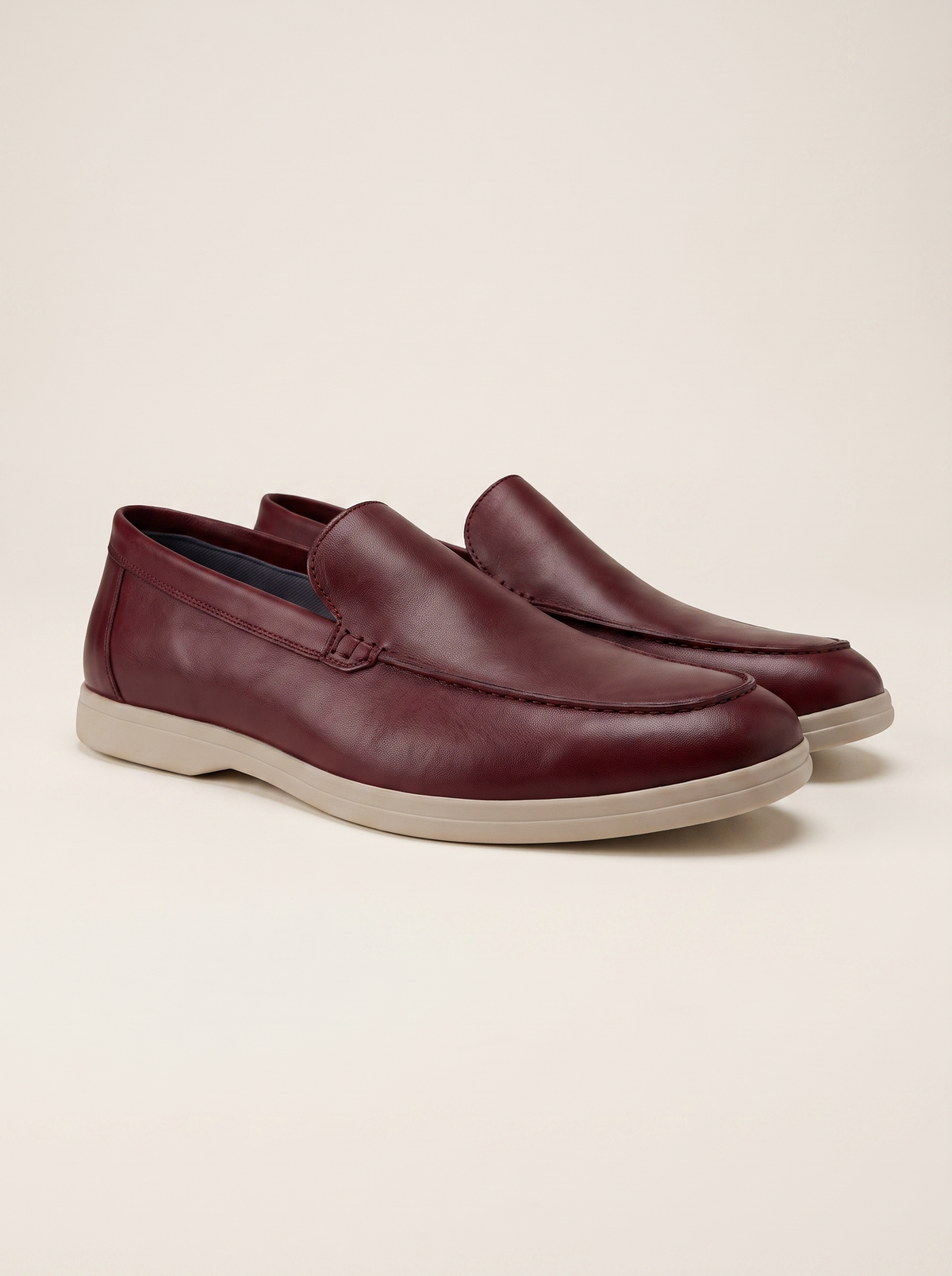 Francesco Bellani Bellagio loafer in Burgundy Red leather — studio packshot