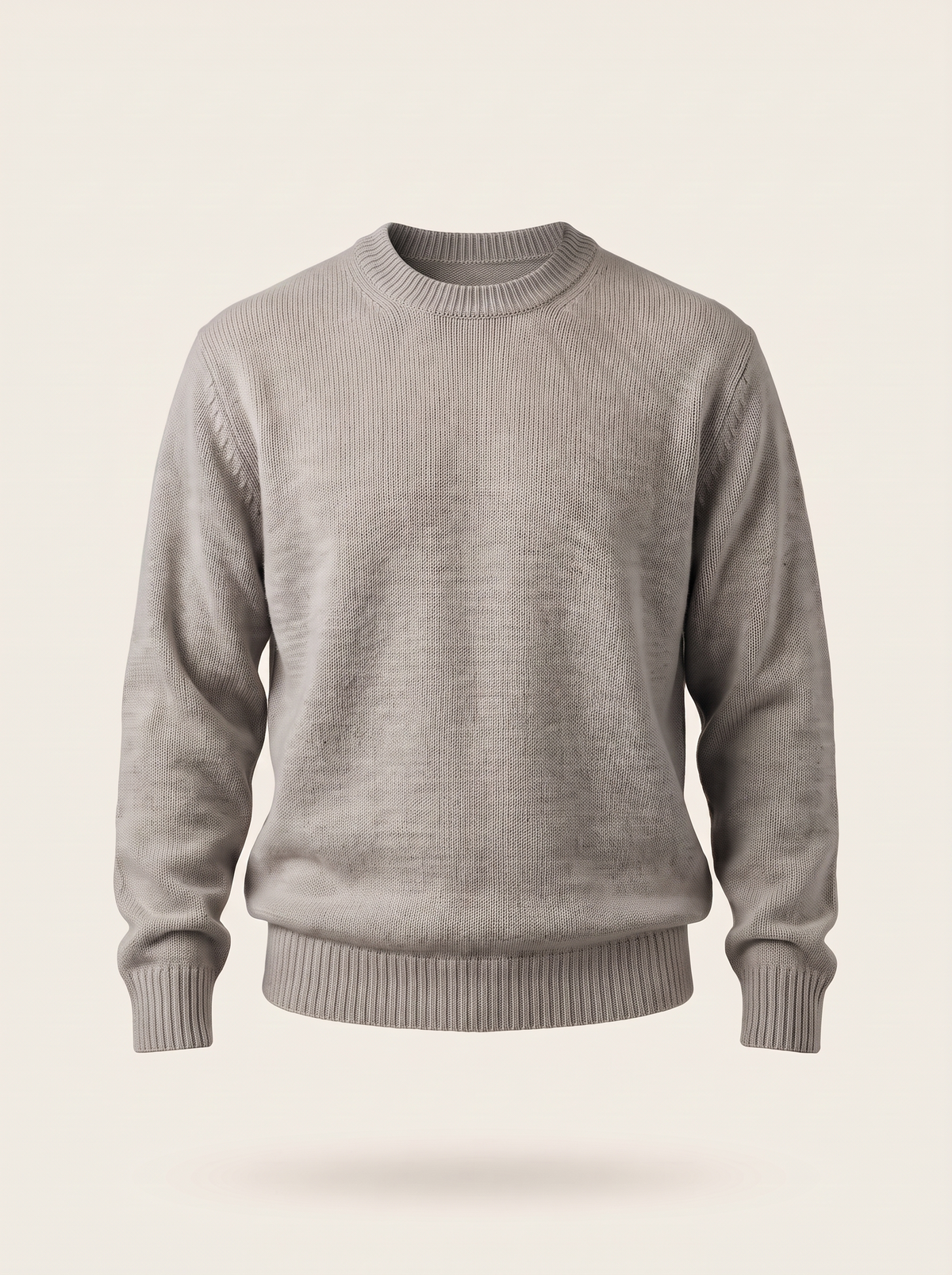 Francesco Bellani Navigli wool pullover in Grey — studio packshot