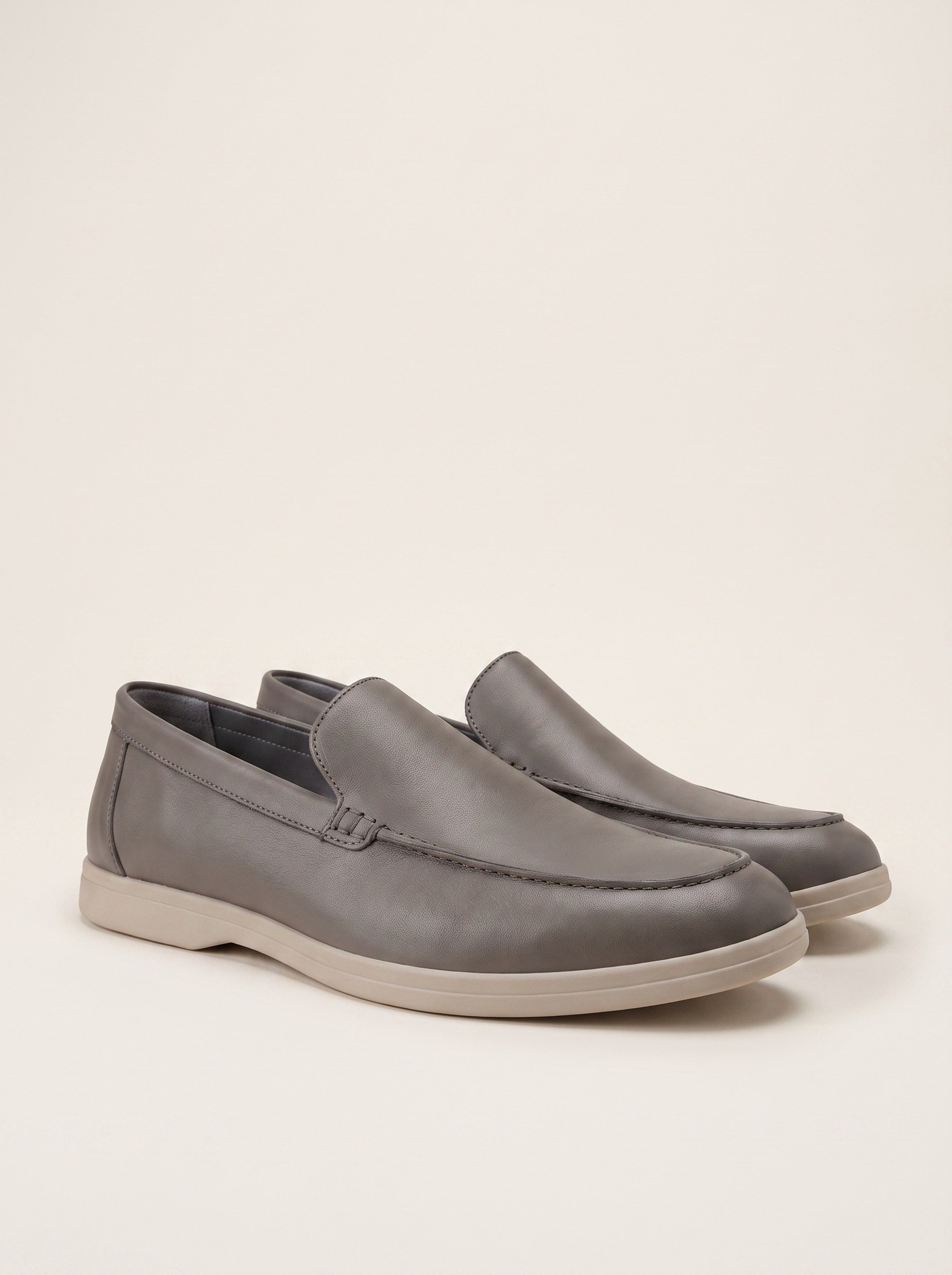Francesco Bellani Bellagio loafer in Venetian Grey leather — studio packshot