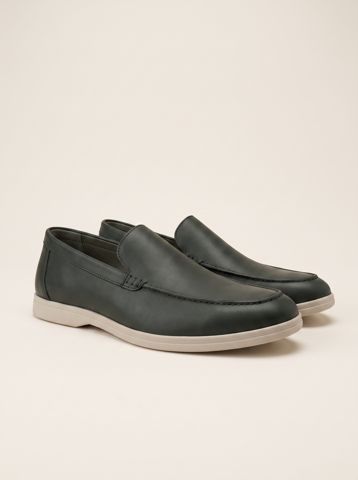 Francesco Bellani Bellagio loafer in Cypress Green leather — studio packshot