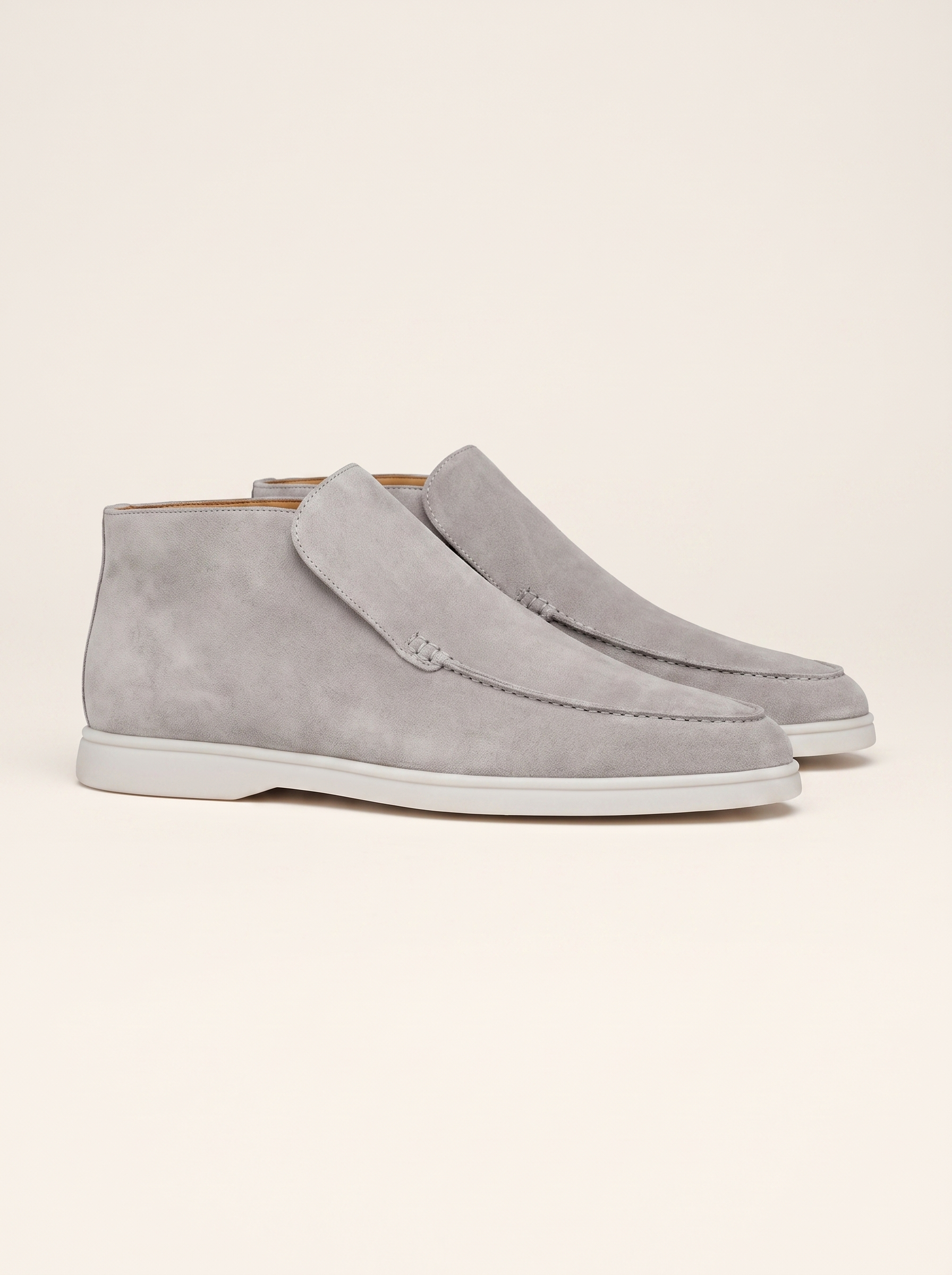Francesco Bellani Varenna high loafer in Marble Grey leather — studio packshot