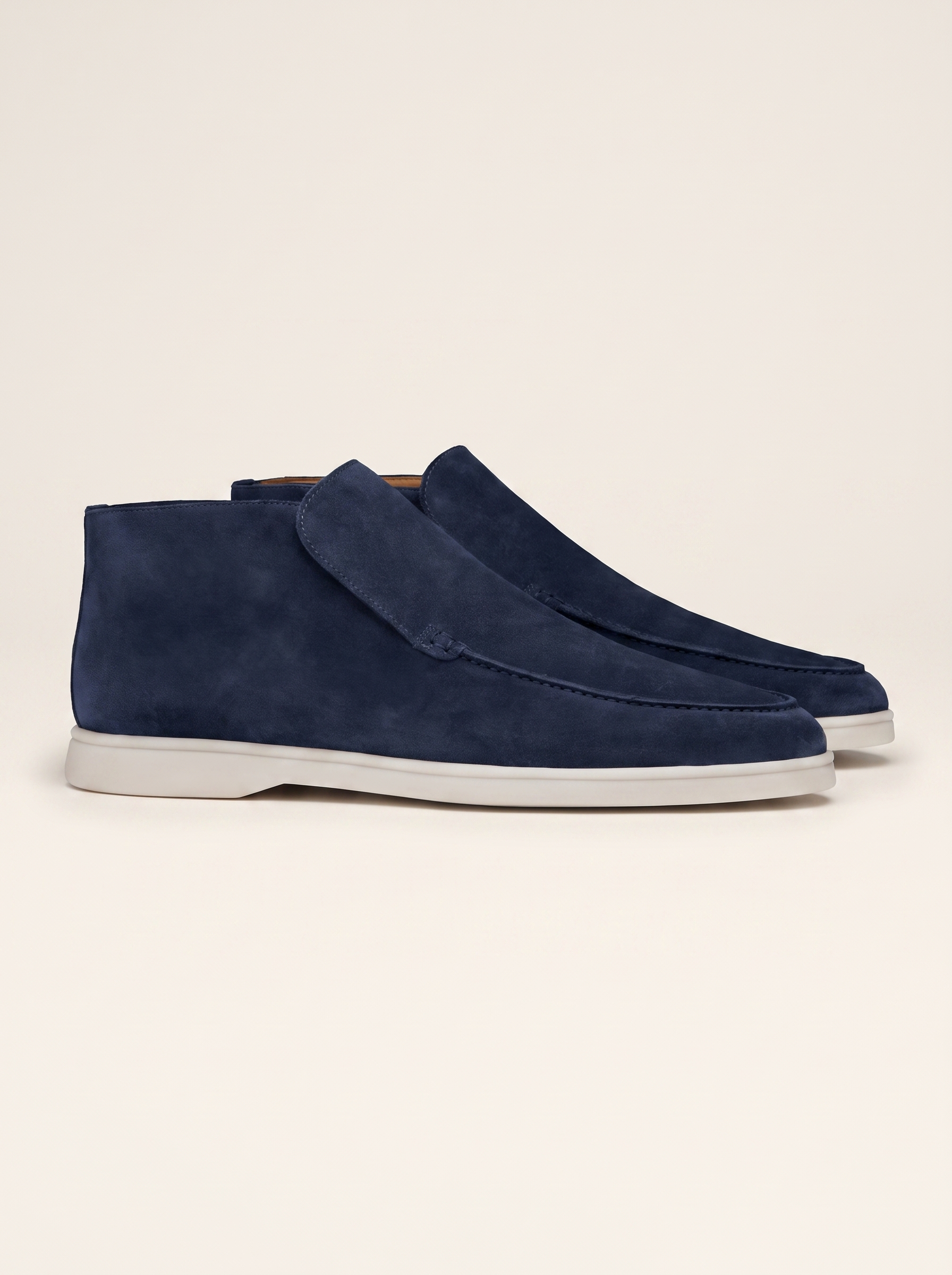 Francesco Bellani Varenna high loafer in Maritime Blue leather — studio packshot