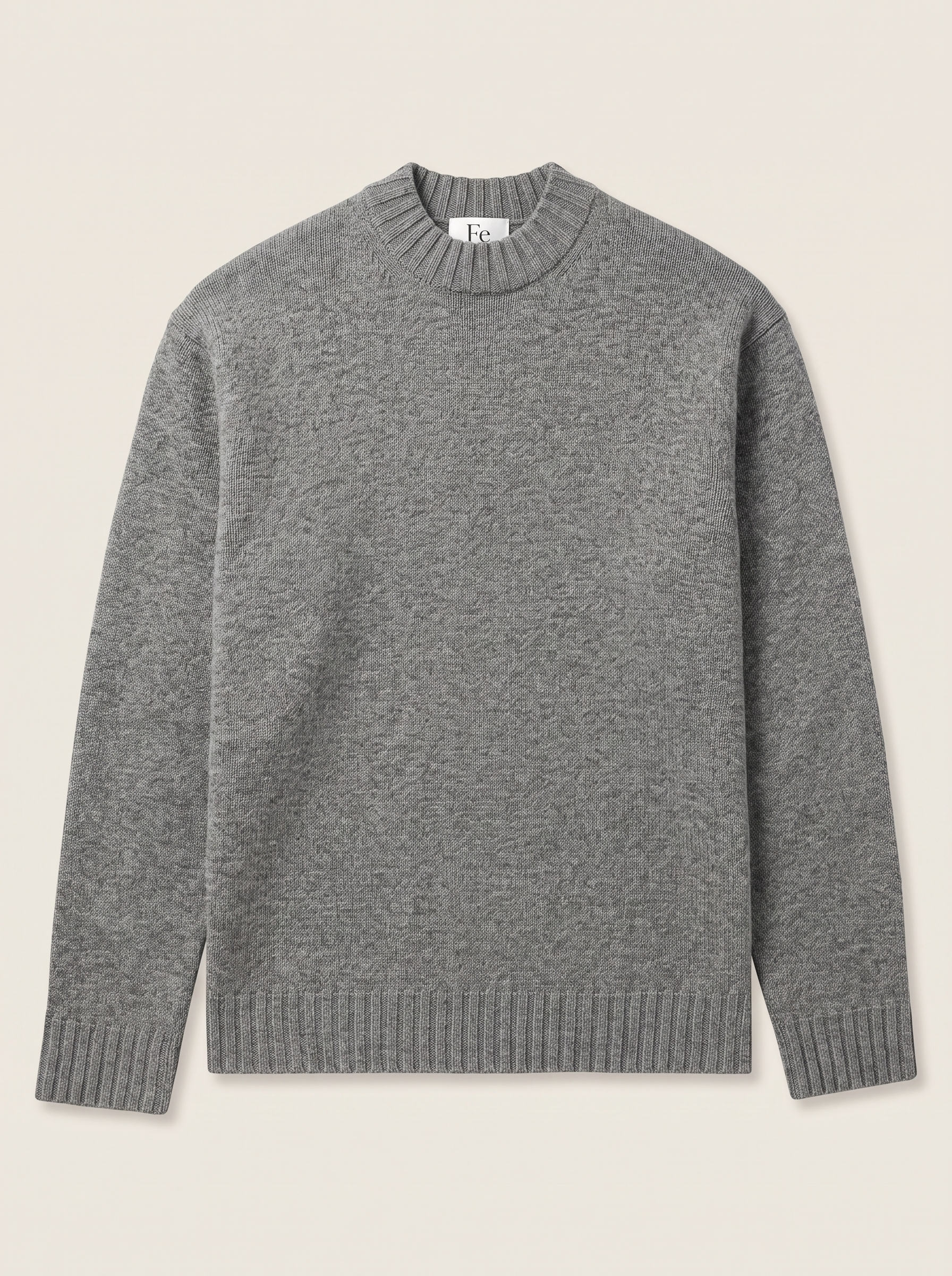 Francesco Bellani Navigli wool pullover in Grey — studio packshot