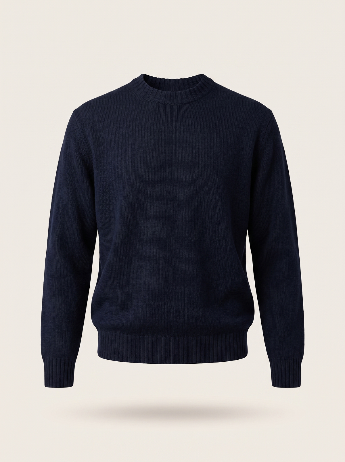 Francesco Bellani Navigli wool pullover in Navy Blue — studio packshot