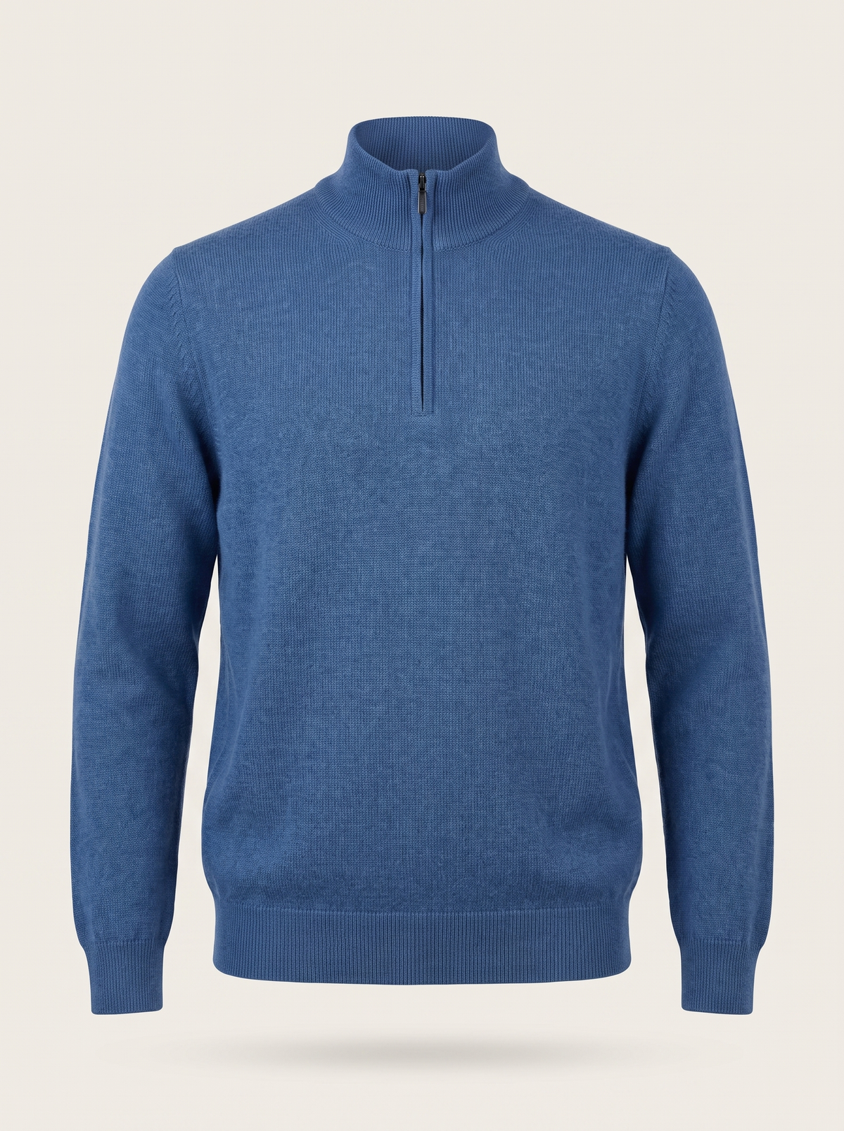 Francesco Bellani Como quarter-zip in Blue — studio packshot