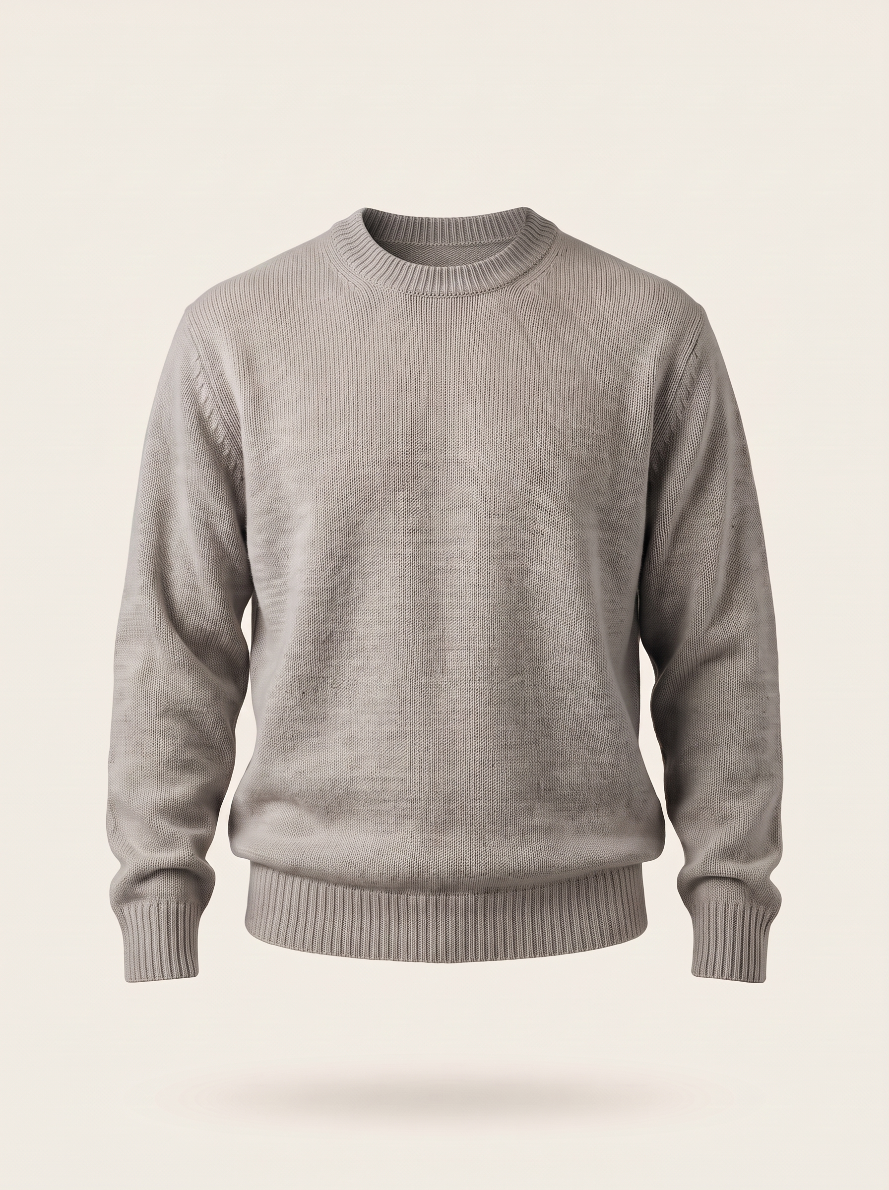 Francesco Bellani Navigli wool pullover in Grey — studio packshot