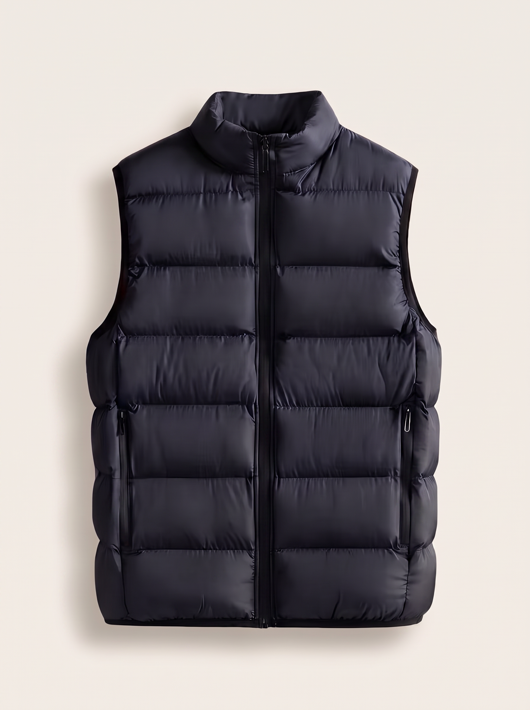 Francesco Bellani Lombardia quilted gilet in Midnight Black — studio packshot