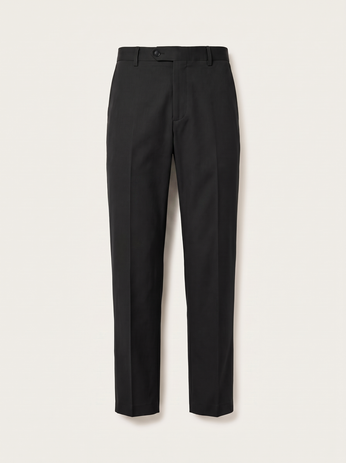 Men's cotton and linen trouser in black — Francesco Bellani Camogli, studio packshot